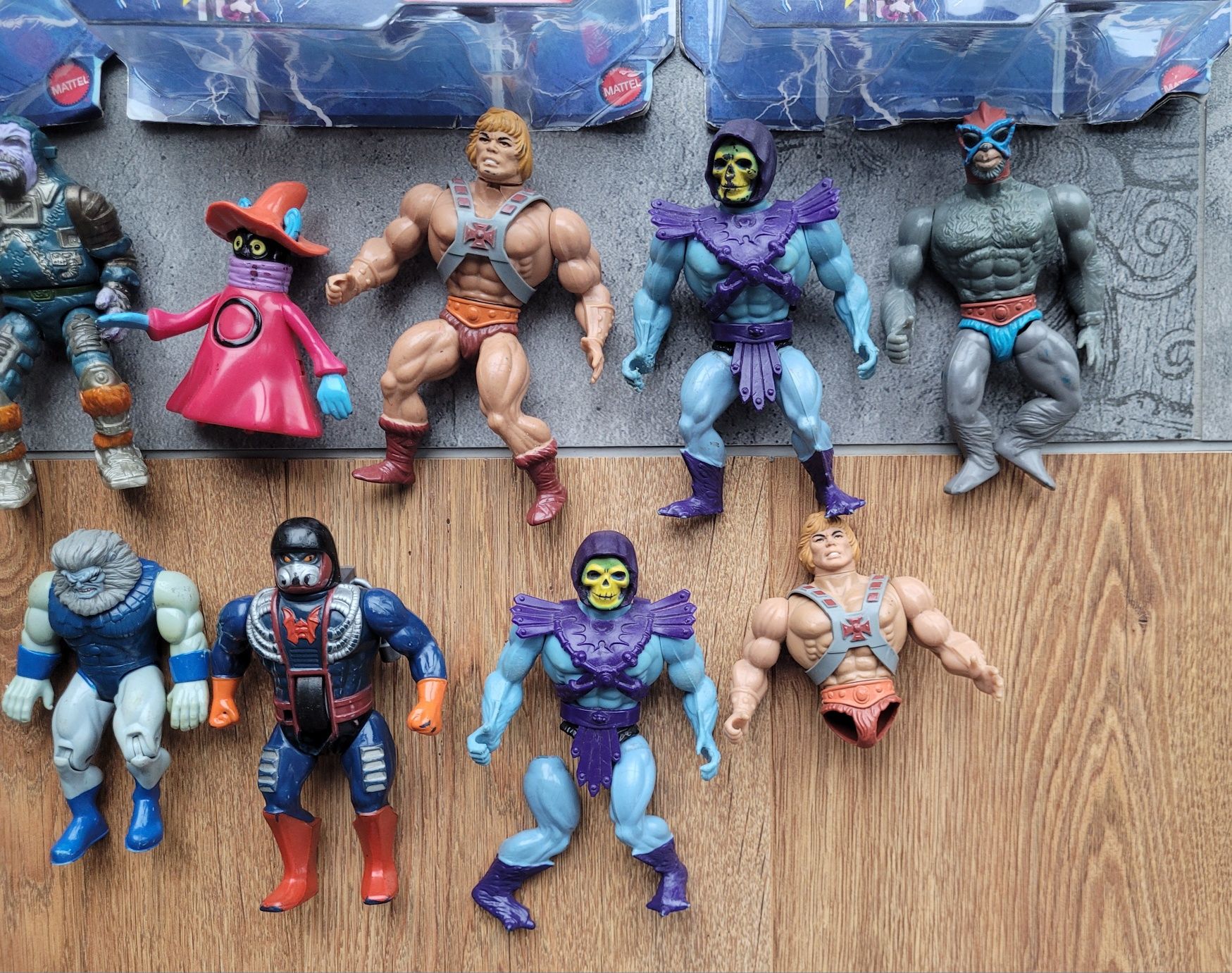 Zestaw figurek od lat 80 HE-MAN Master of The Universe szkieletor Orko