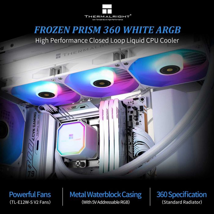 СЖО Thermalright Frozen Prism 360 White ARGB 1 шт. NEW!