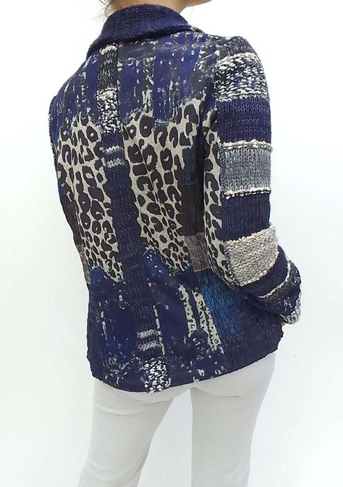 Wełniana marynarka żakiet vintage  lekka kurtka 30% wool wełna L XL