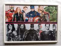 Moldura Marvel vs DC Comics (A4)