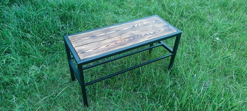 Банкетка в прихожую с подставкой для обуви