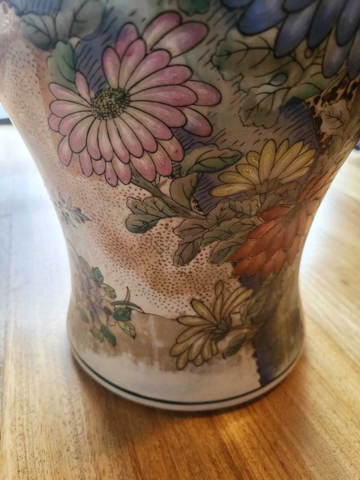 Jarrão com Tampa Motivos Orientais