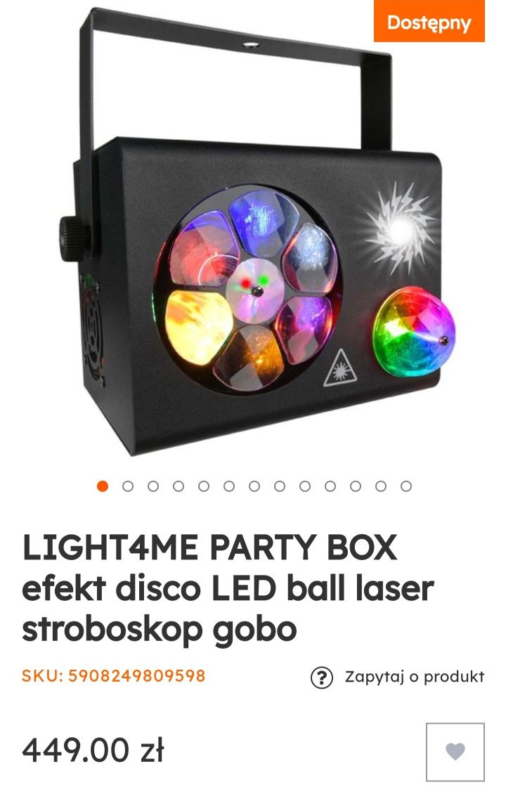 Light 4me party box światła reflektory jak nowe