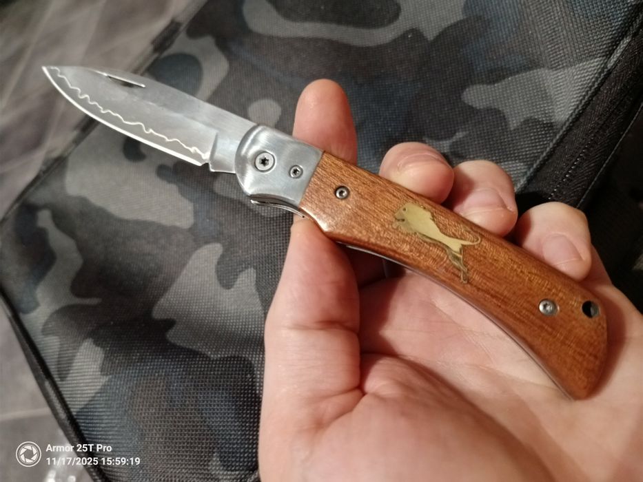 Nóż składany scyzoryk damast kozik kolekcja prezent