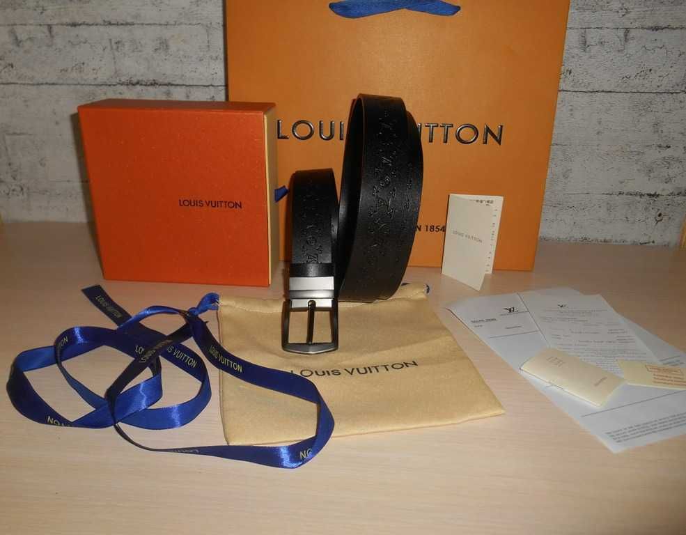 Louis Vuitton damski męski pasek firmowy, skóra, Francja prezent