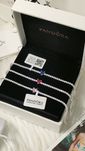 Срібний браслет Pandora червоне, рожеве , синє серце. Браслет пандора