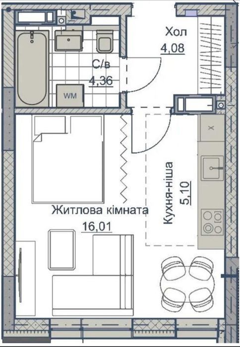 Продаж 1 к. ЖК А+Я