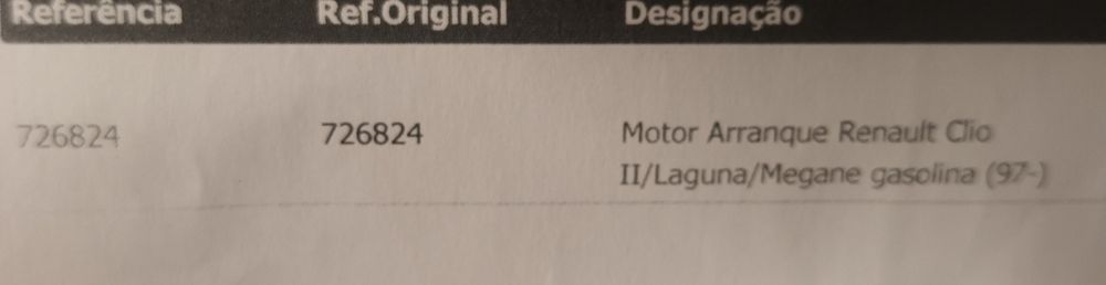 Motor arranque Renault