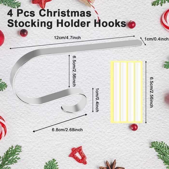 Haczyk Metalowy uchwyt Wieszak  4szt