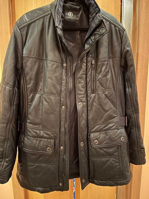 BOGNER  _ БОГНЕР чоловіча шкіряна зимова куртка, розмір 52