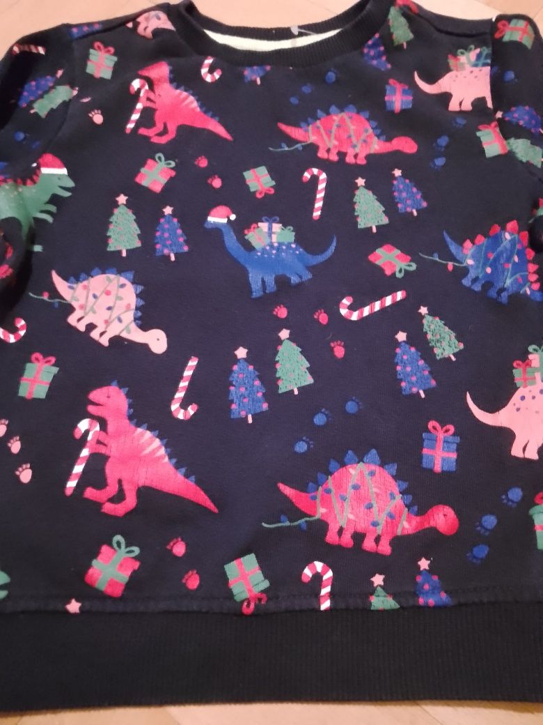Dres świąteczny dinozaury 92 98