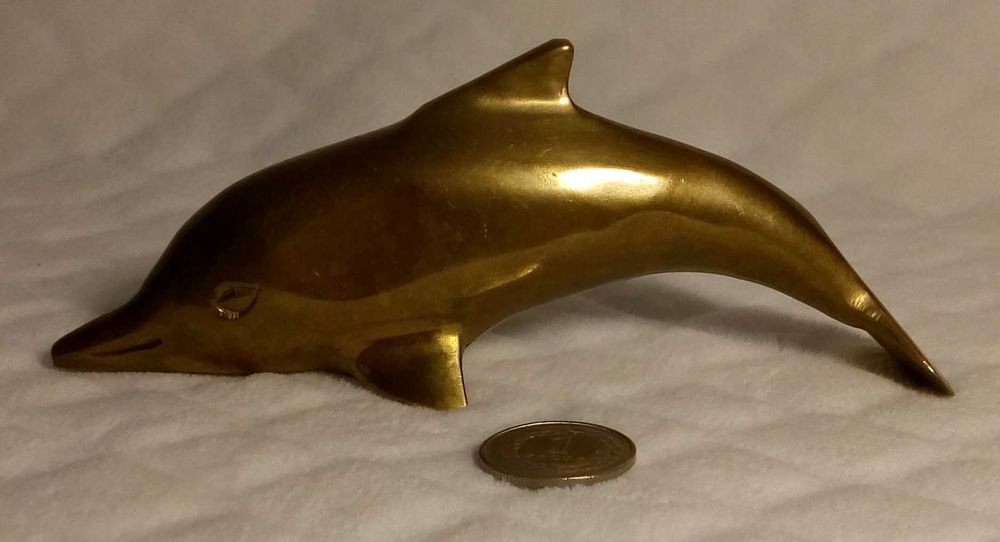 Metalowy Delfin, ciężarek do papieru (Kolekcja, Dekoracja)