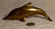 Metalowy Delfin, ciężarek do papieru (Kolekcja, Dekoracja)