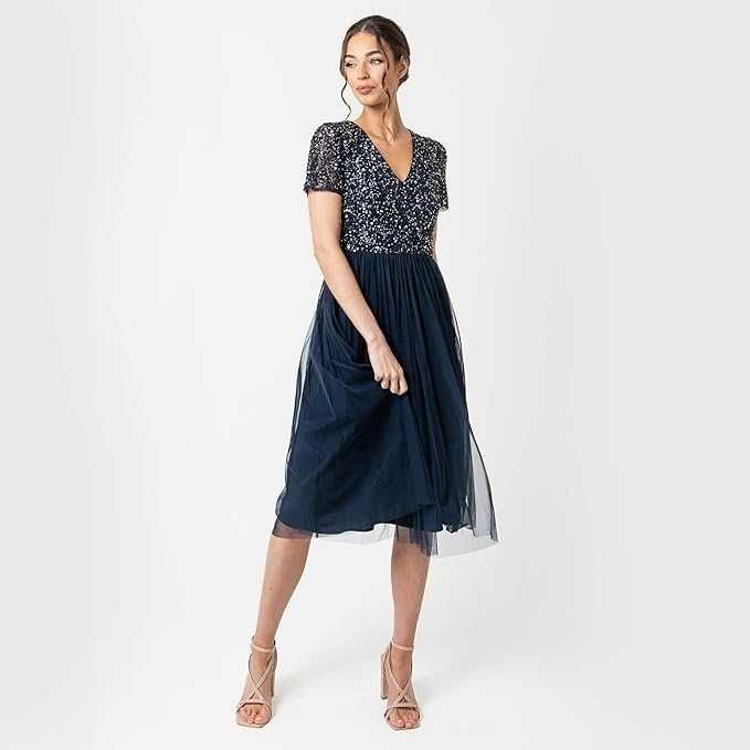 Sukienka Wieczorowa Granatowa Maya Deluxe Mini Dress.