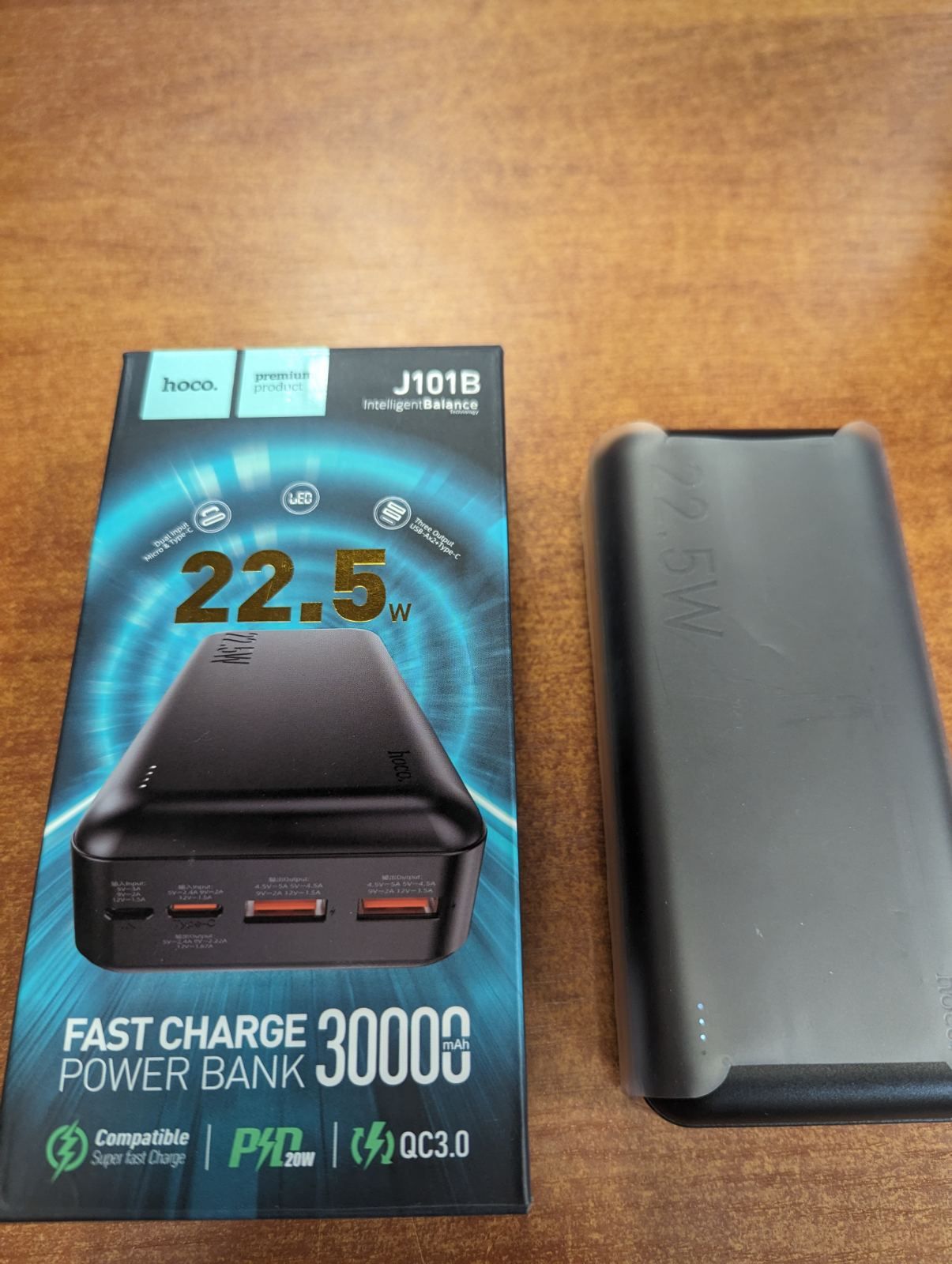 Внешний аккумулятор Power bank HOCO J101B Astute 22.5W 30000mAh