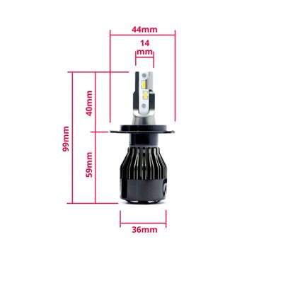 Żarówki Led H4 Flip Chip Usa 12/24V 6000K