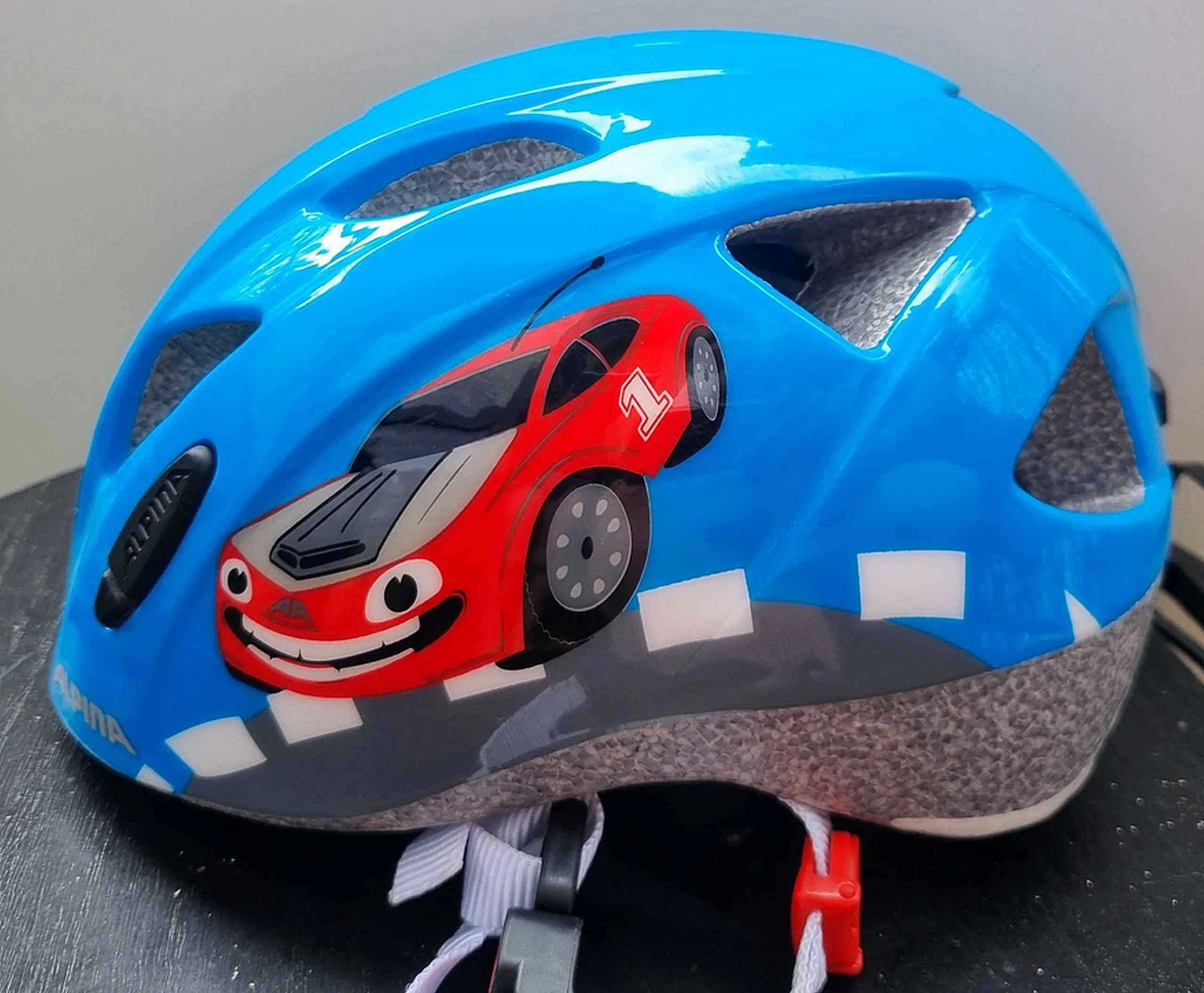 ALPINA XIMO RED CAR Kask Rowerowy Dziecięcy 49-54