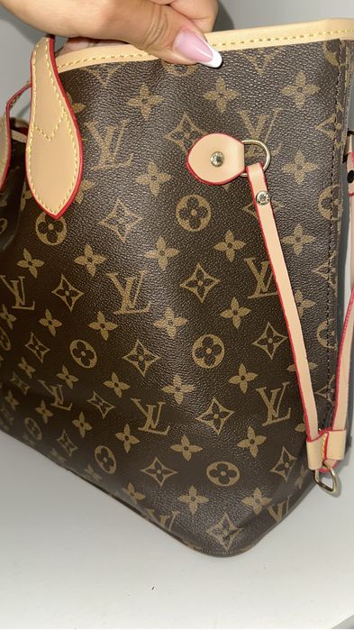 neverfull tamanho mm interior vermelho
