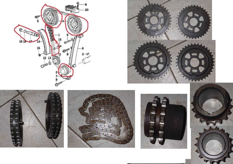 BMW E36 318is Peças de Motor M42B18, Bloco, tampa valvulas, corrente