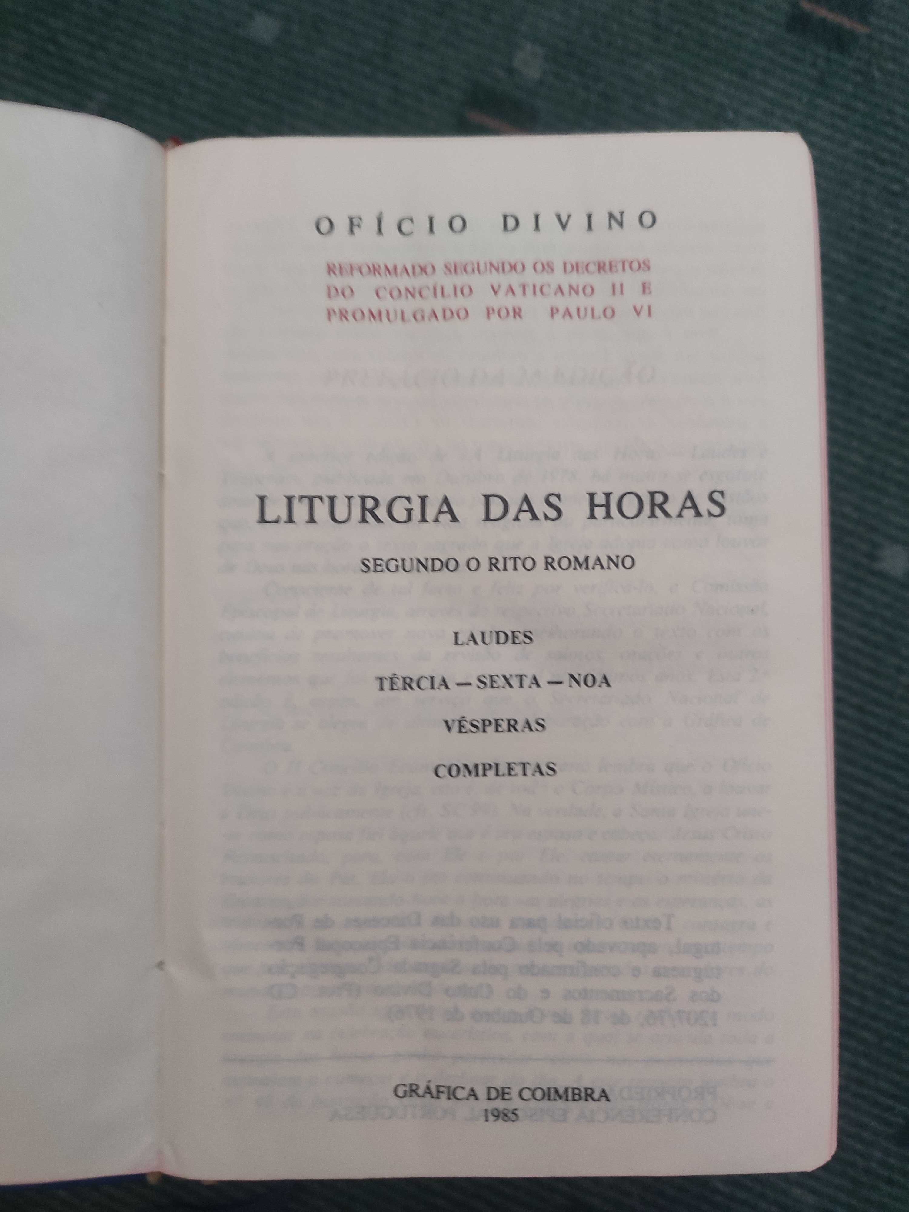 Liturgia das Horas Laudes/Tércia-sexta-Noa/Vésperas/Completas