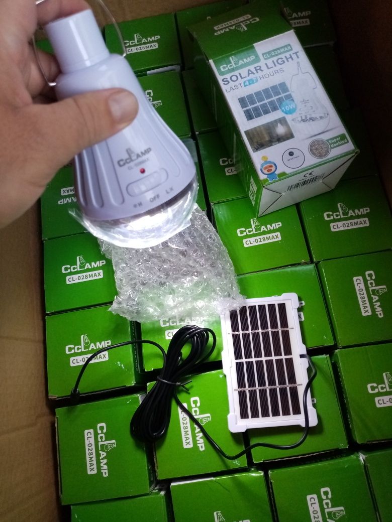 Лампочка аккумуляторная на солнечной батарее аварийный свет светильник