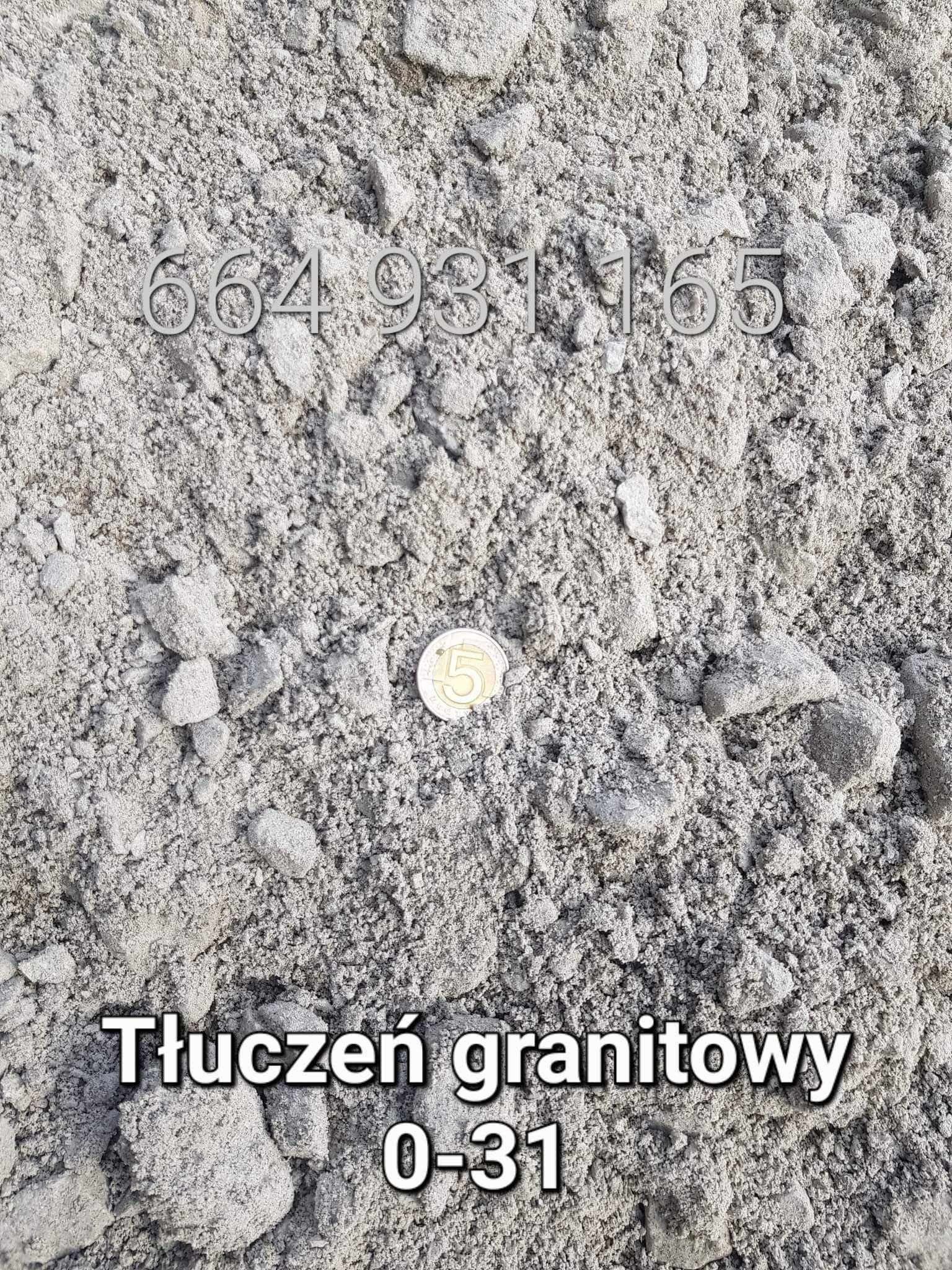 piasek granitowy zasypka mączka granitowa tłuczeń granit bazalt żwir