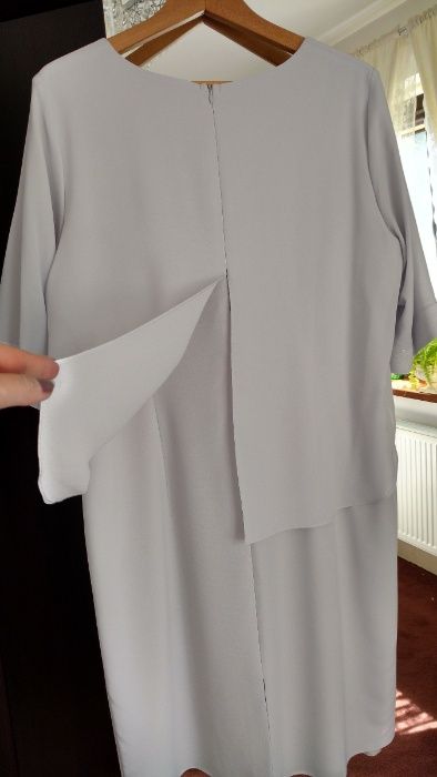 Sukienka szara, elegancka, r.48