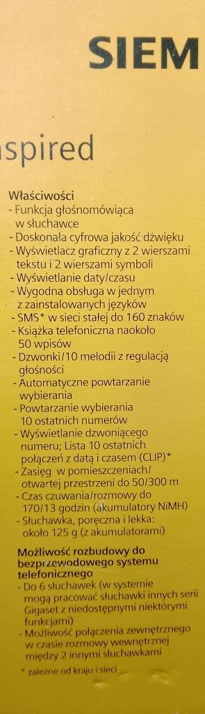 Telefon stacjonarny Siemens, nowy