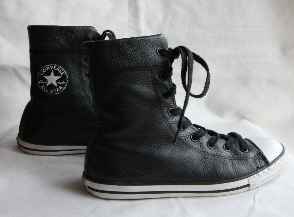 CONVERSE All Stars trampki SKÓRA, wysokie - r.38