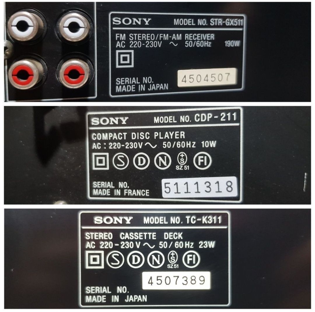 Пульт! Стійка ресивер STR-GX511,CD SONY CDP-211 , дека SONY TC-K311, б