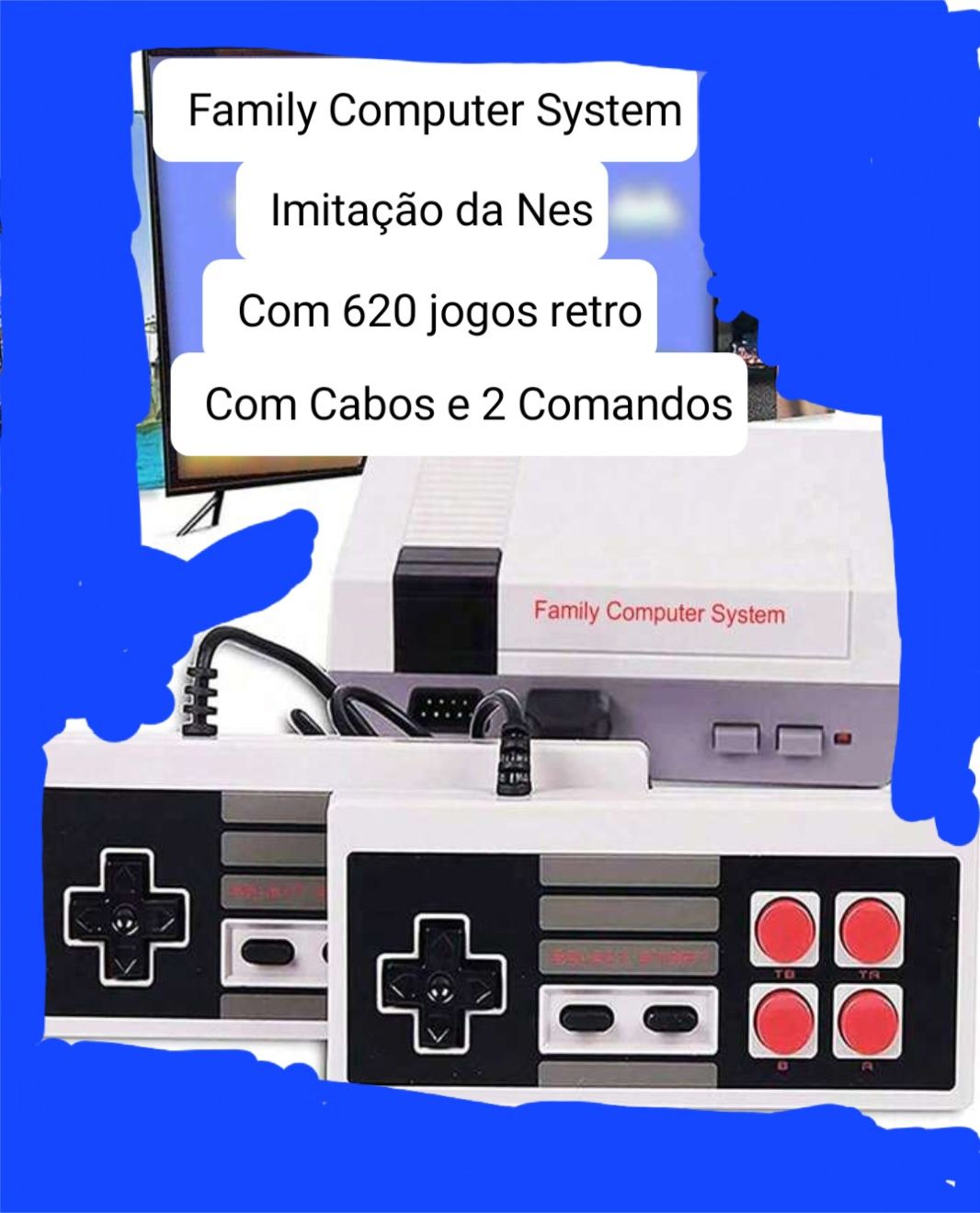 Consola Family Computer System com 620 jogos