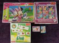 Disney Trefl Puzzle Minnie gra edukacyjna LINK karty Doktor Dosia 3+