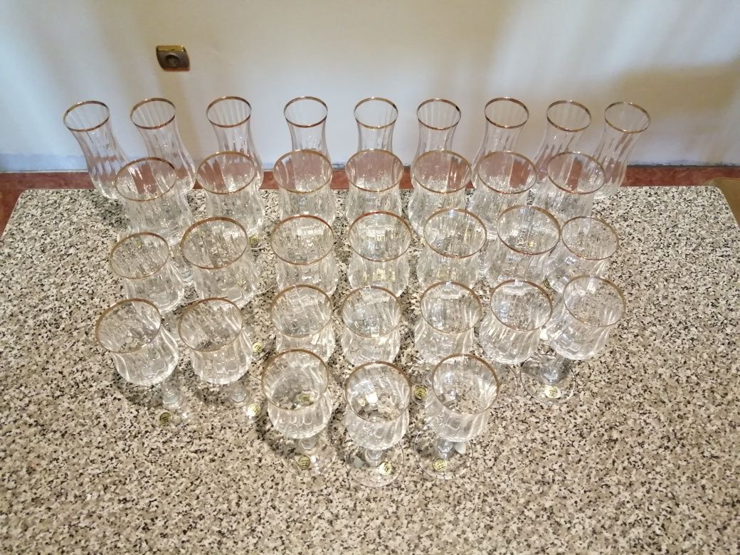Conjunto de copos em cristal Oro Cko 24