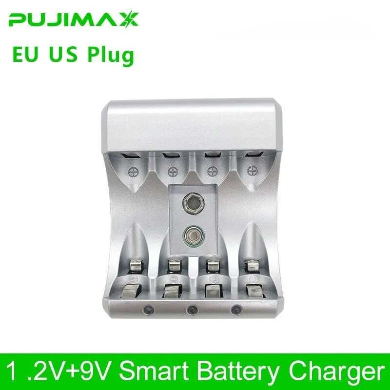 Зарядное устройство ААА, АА батареек, Кроны, зарядний пристрій Pujimax