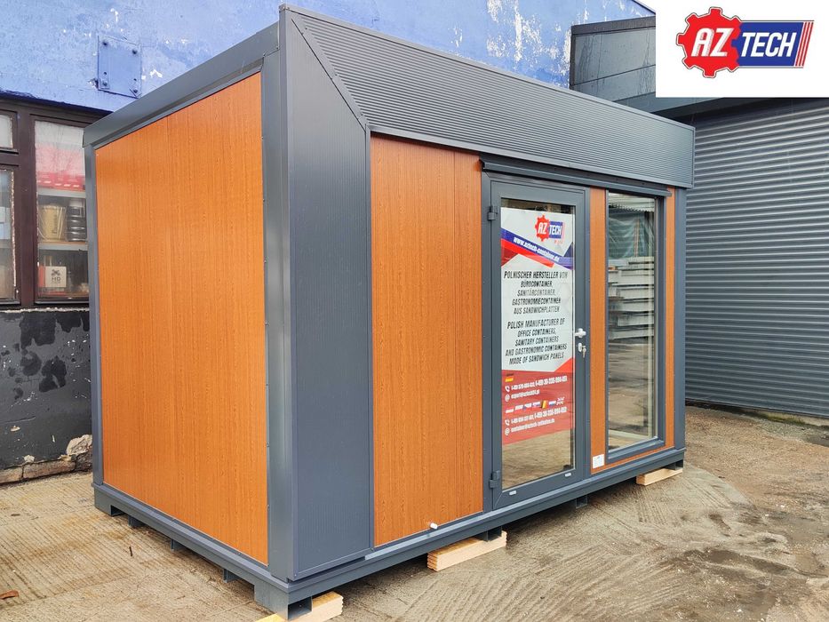 Kontener biurowy / Pawilon handlowy / Przeszklony kontener 4,0 x 2,5 m