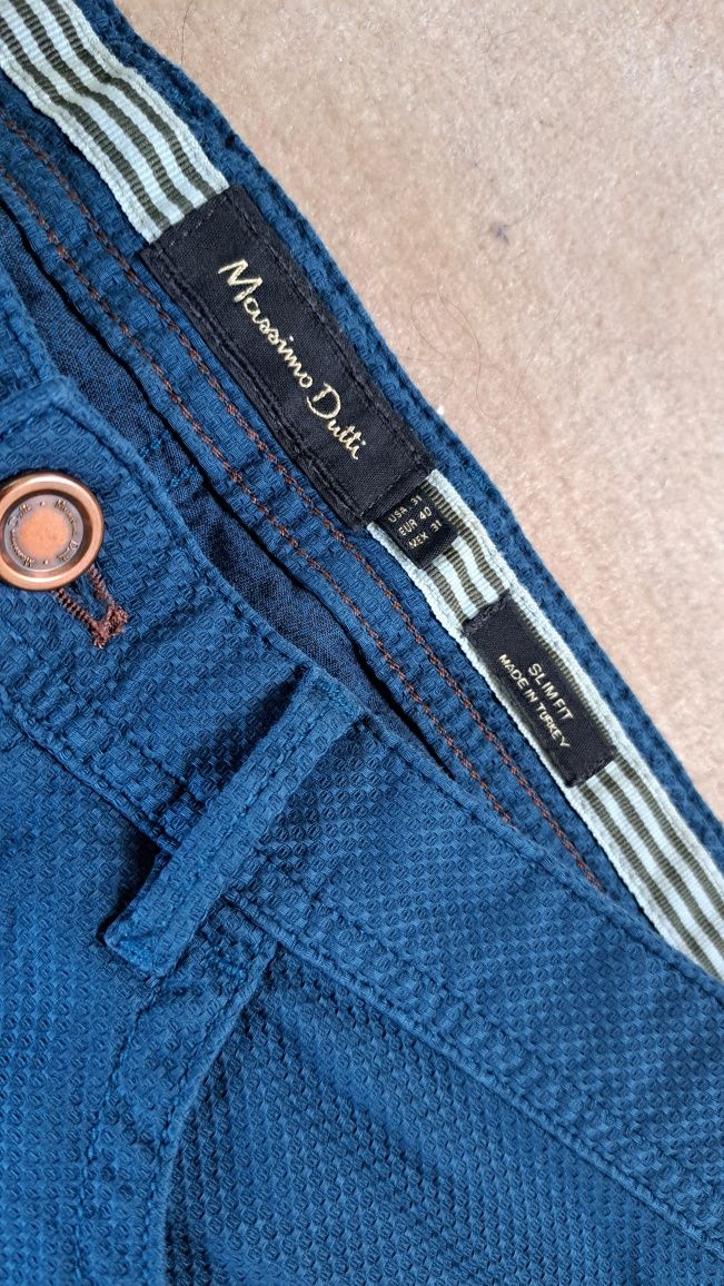 Spodnie męskie MassimoDutti rozm. 40 slim nowe