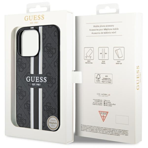 Etui Guess 4G Printed Stripes MagSafe dla iPhone 14 Pro Max