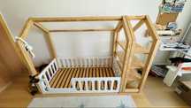 Cama Infantil Mon Lit Cabane + Estante + Colchão