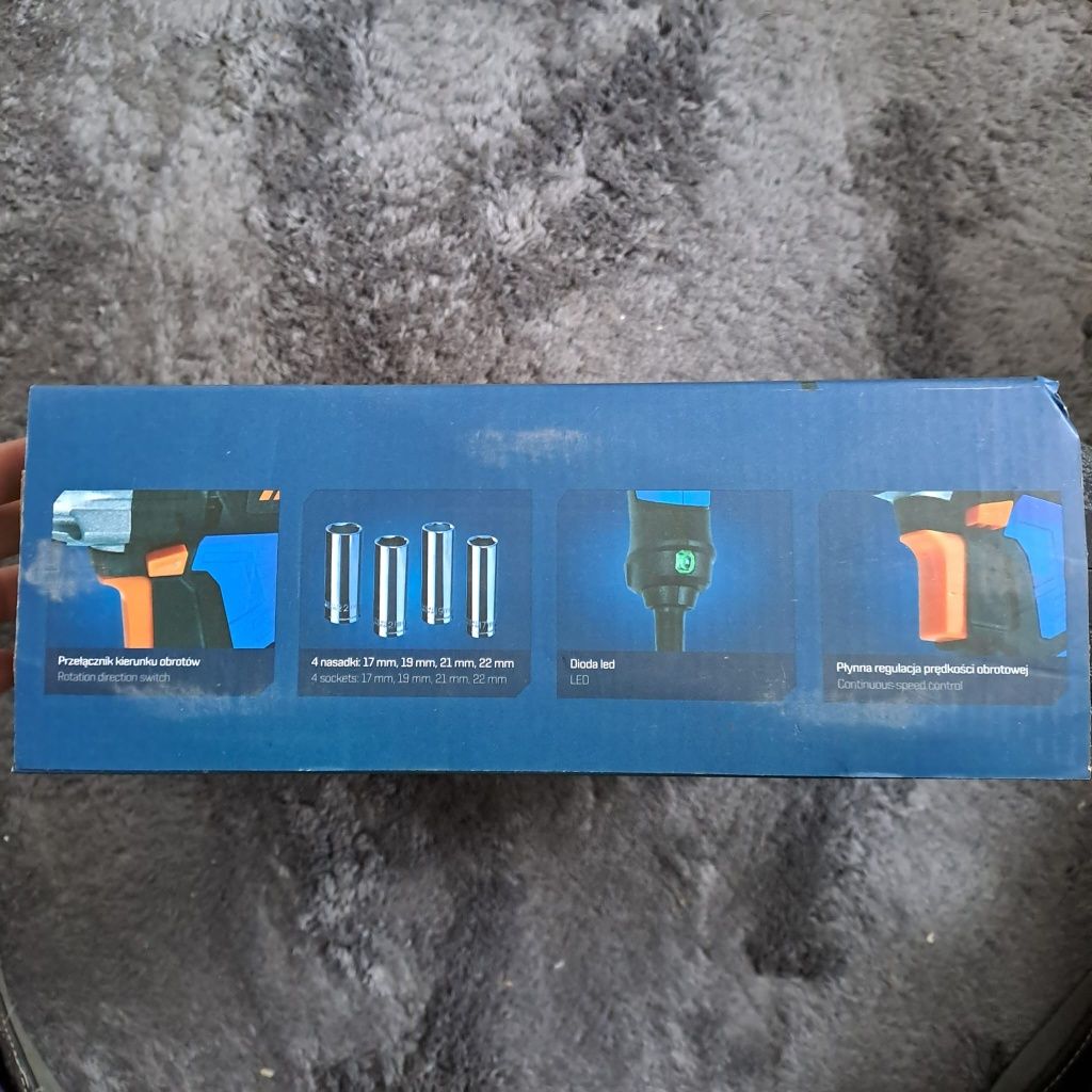 Nowy elektryczny klucz udarowy 720W z nasadkami