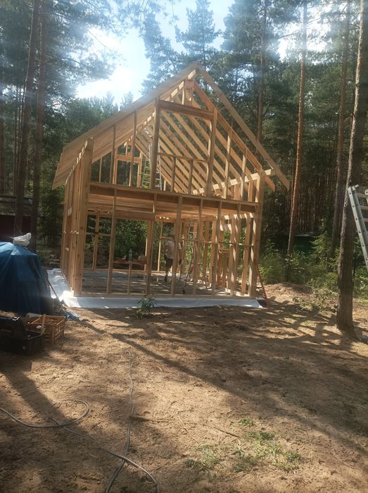 Konstrukcja Szkieletowa C24 Domku Letniskowego Całorocznego 35m2 + 35m
