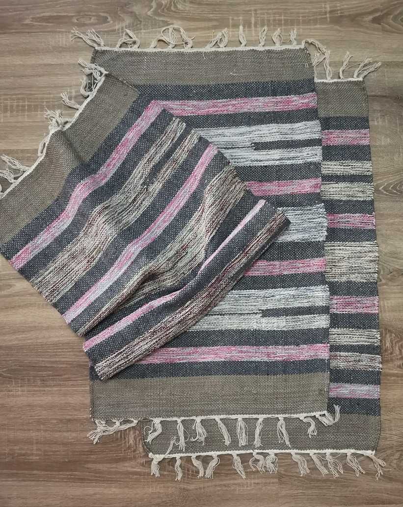 Bawełniany chodnik 50×80 aztec dywanik wycieraczka handmade eko