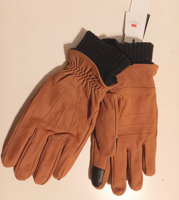 Nowe męskie skórzane rękawice Timberland XL