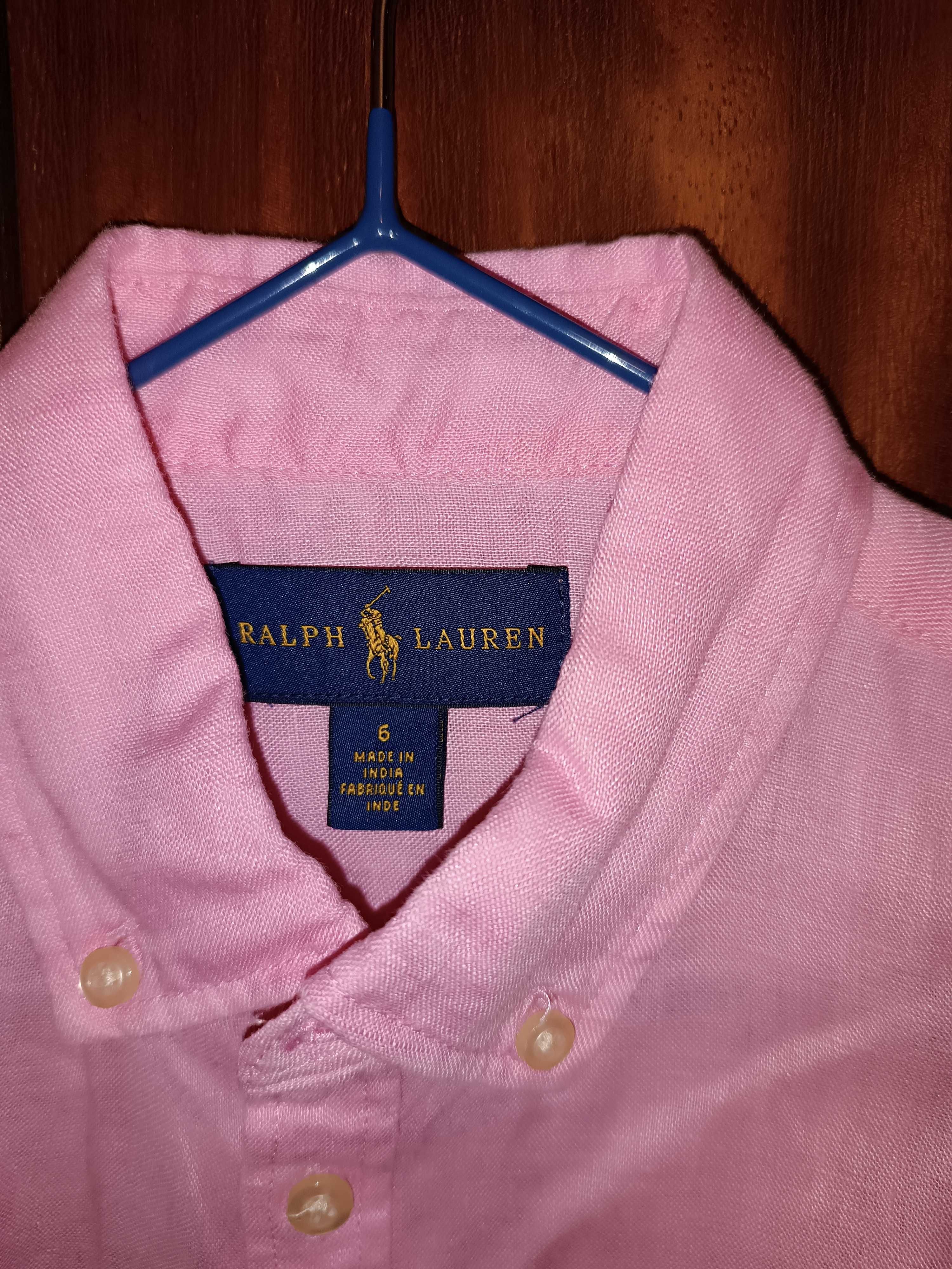 Blusa de menina Ralph Lauren, 100% linho - 6 anos - como nova
