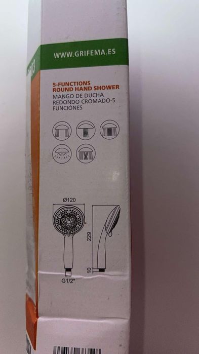 Słuchawka prysznicowa grifema