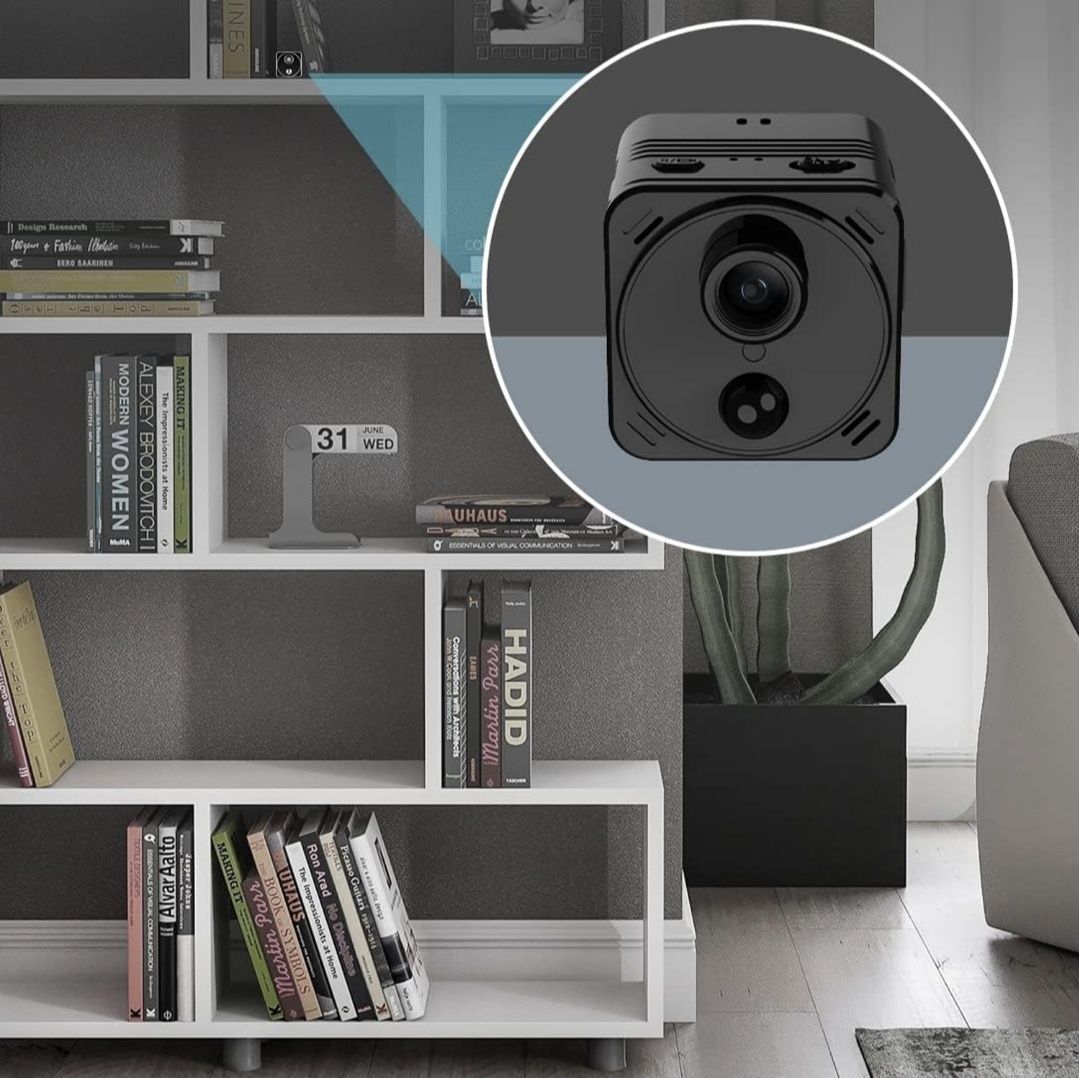 Mini kamera smart Wi-Fi bezprzewodowa hd z noktowizorem wykrywa ruch