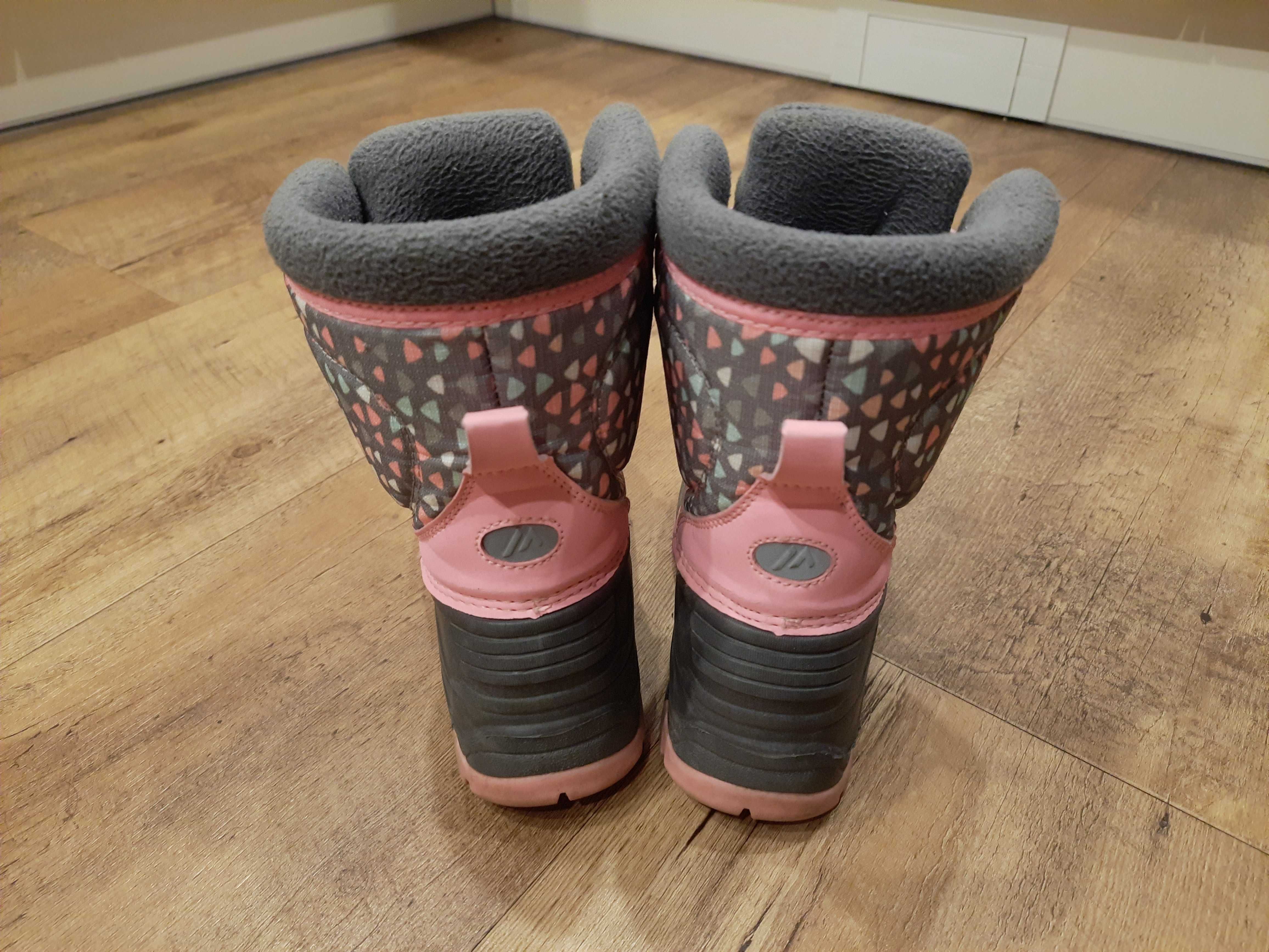 Buty śniegowce dziewczynka r.28