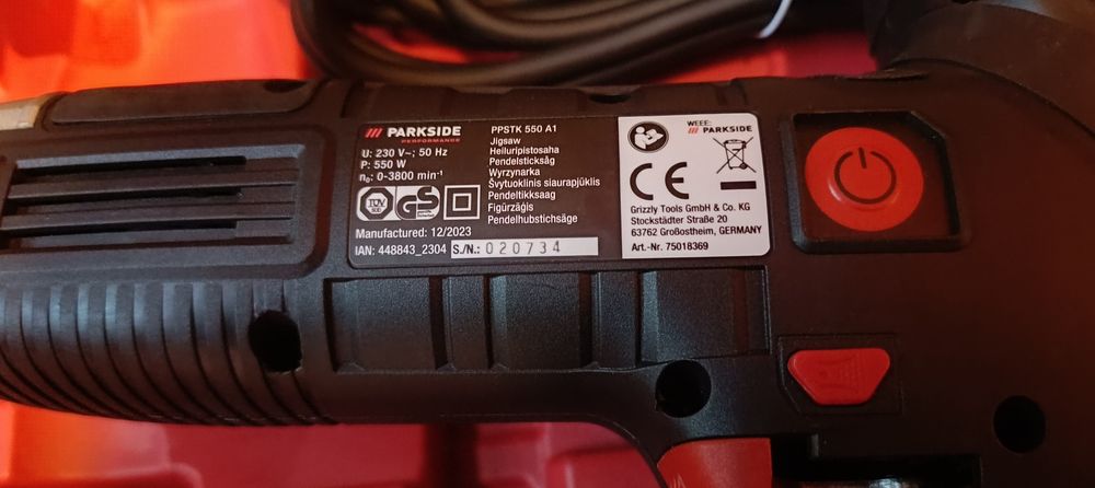 Wyrzynarka Parkside Performance PPSTK 550 A1, 550 W