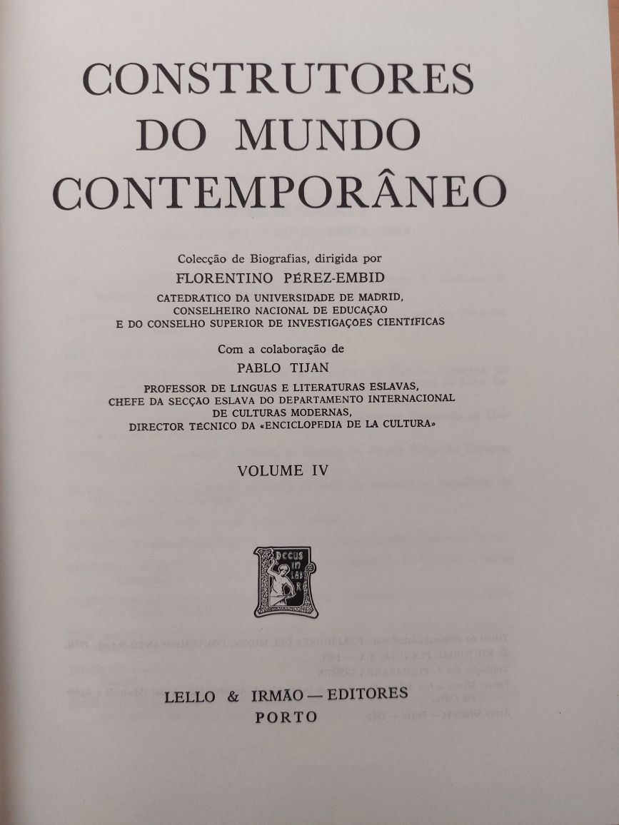 Coleção Construtores do Mundo Contemporâneo (Vol III e IV)