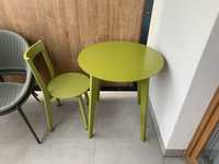 Stol na balkon, zielony + krzeslo gratis
