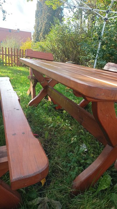 Meble ogrodowe lite drewno